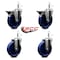 Service Caster 5'' Solid Poly Wheel Swivel 7/16'' Grip Ring Stem Caster Set 2 Brakes, 4PK SCC-GR20S514-SPUS-PLB-716138-2-S-2 - alternate 2